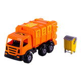 Cavallino toys cavallino xl vuilniswagen oranje, 42cm