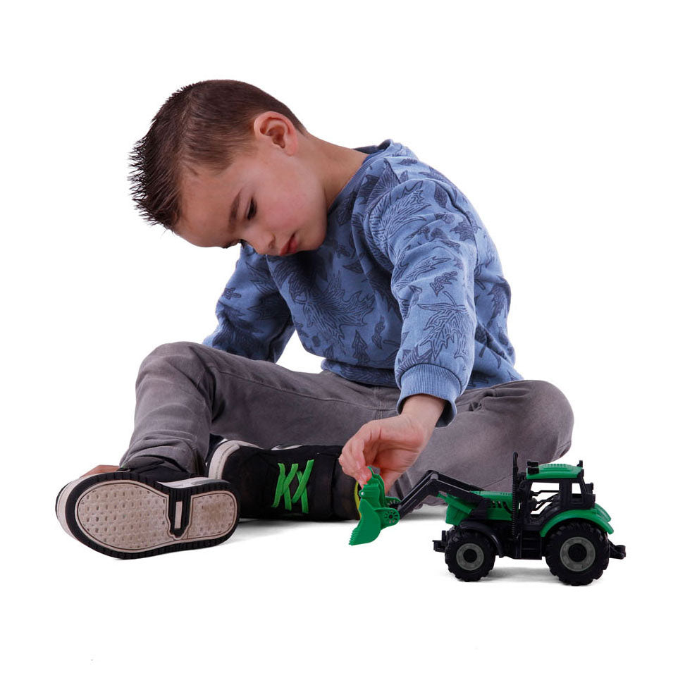 Cavallino toys cavallino tractor met shovel groen, schaal 1:32