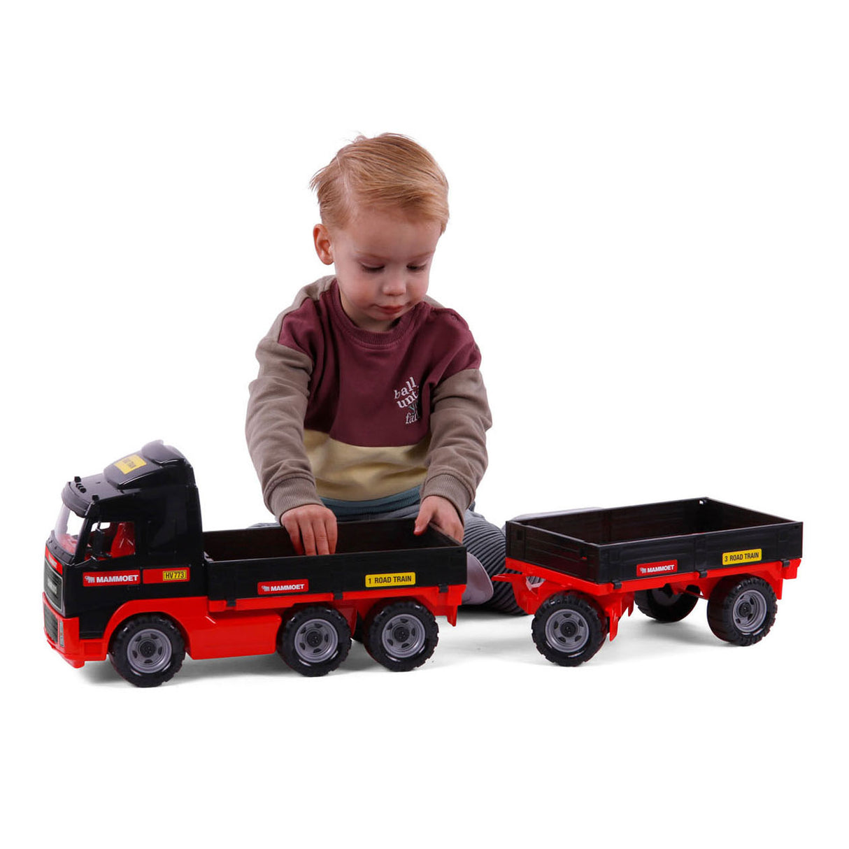 Cavallino toys cavallino mammoet vrachtwagen en aanhangwagen schaal 1:16