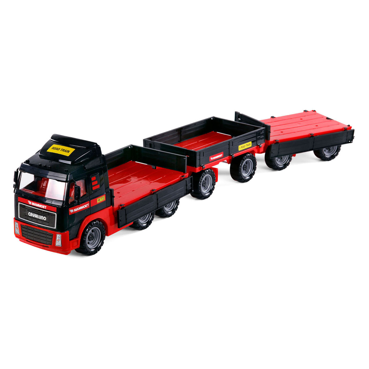 Cavallino toys cavallino mammoet vrachtwagen met dubbele aanhanger, schaal 1:16