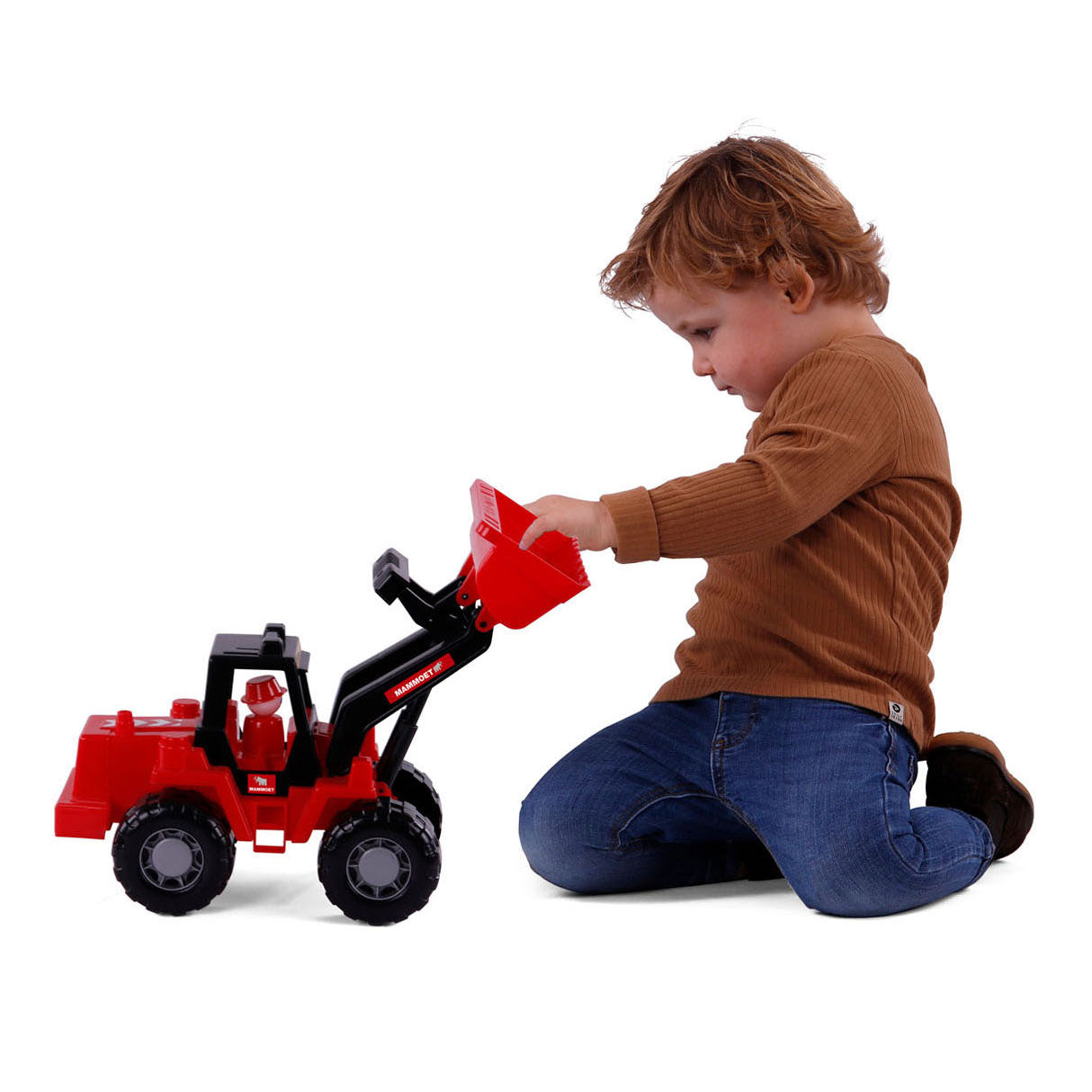 Cavallino toys cavallino mammoet graafmachine met speelfiguur, 42,5cm