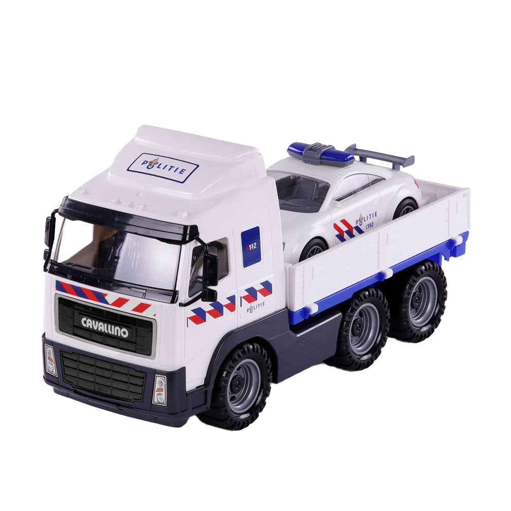 Cavallino toys cavallino politievrachtwagen en politieauto, schaal 1:16