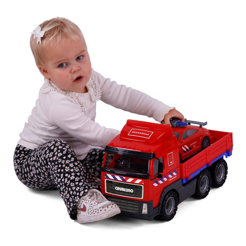 Cavallino brandweervrachtwagen en brandweerauto, schaal 1:16