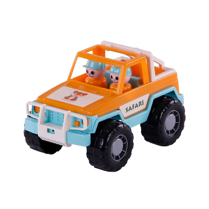 Cavallino toys cavallino jeep oranje met 2 speelfiguren