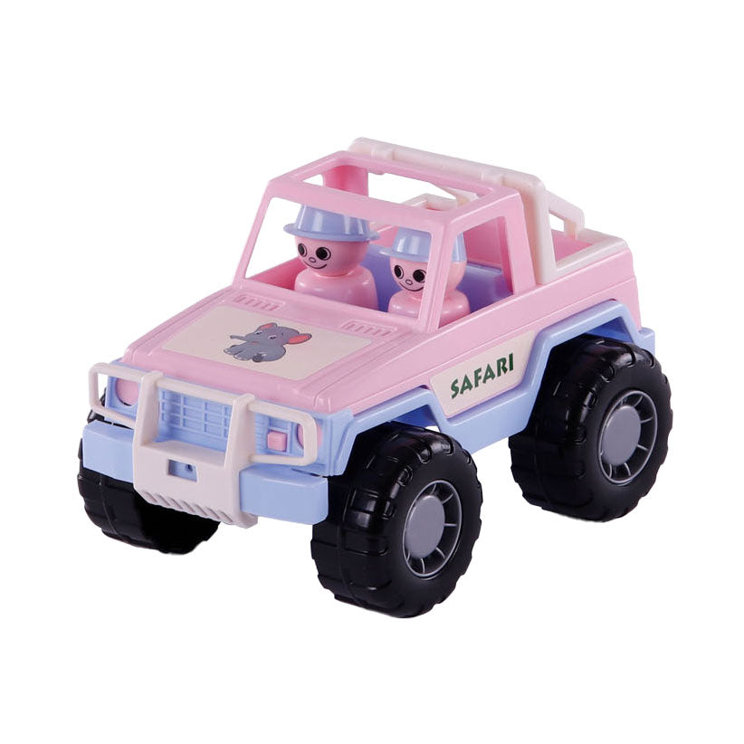 Cavallino toys cavallino jeep roze met 2 speelfiguren