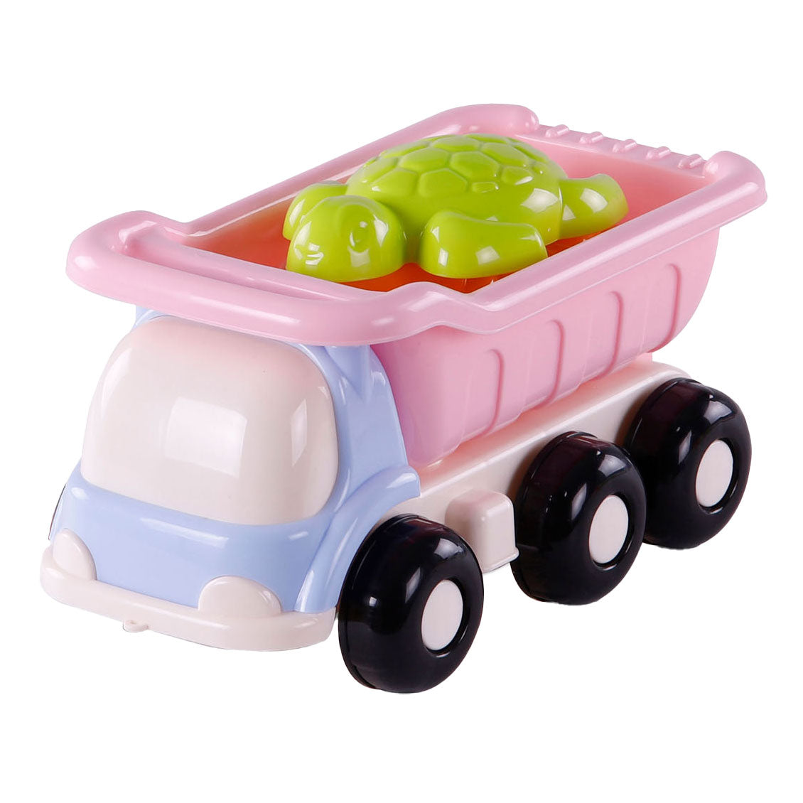 Cavallino toys cavallino strand kiepwagen met 4 zandvormen roze