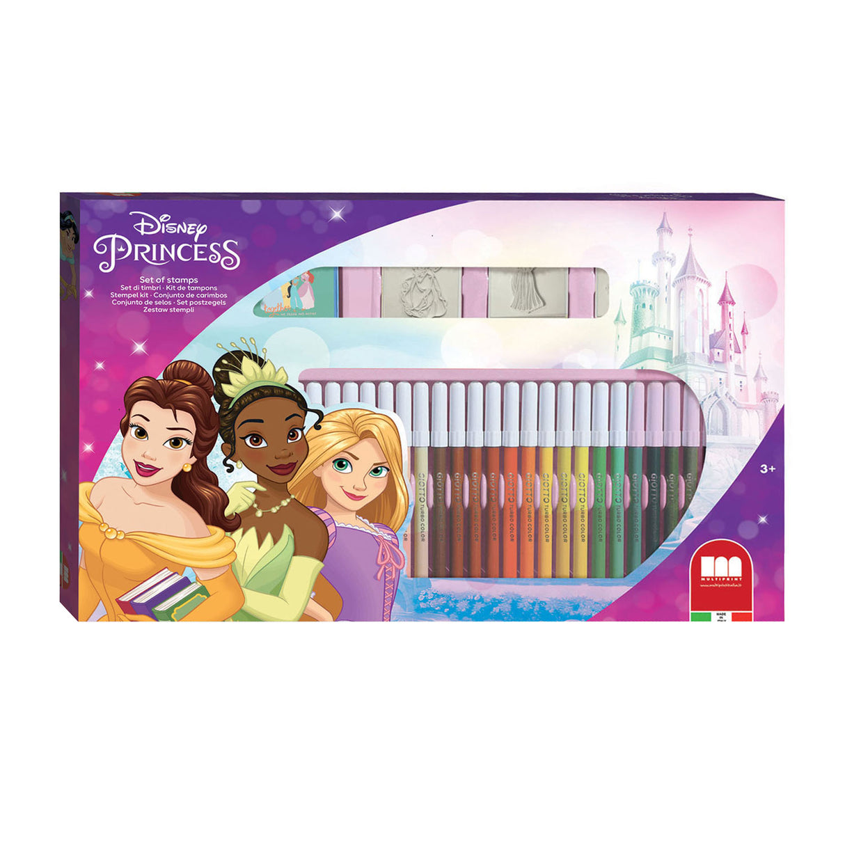 Multiprint disney prinses kleurset met stempels, 41dlg.