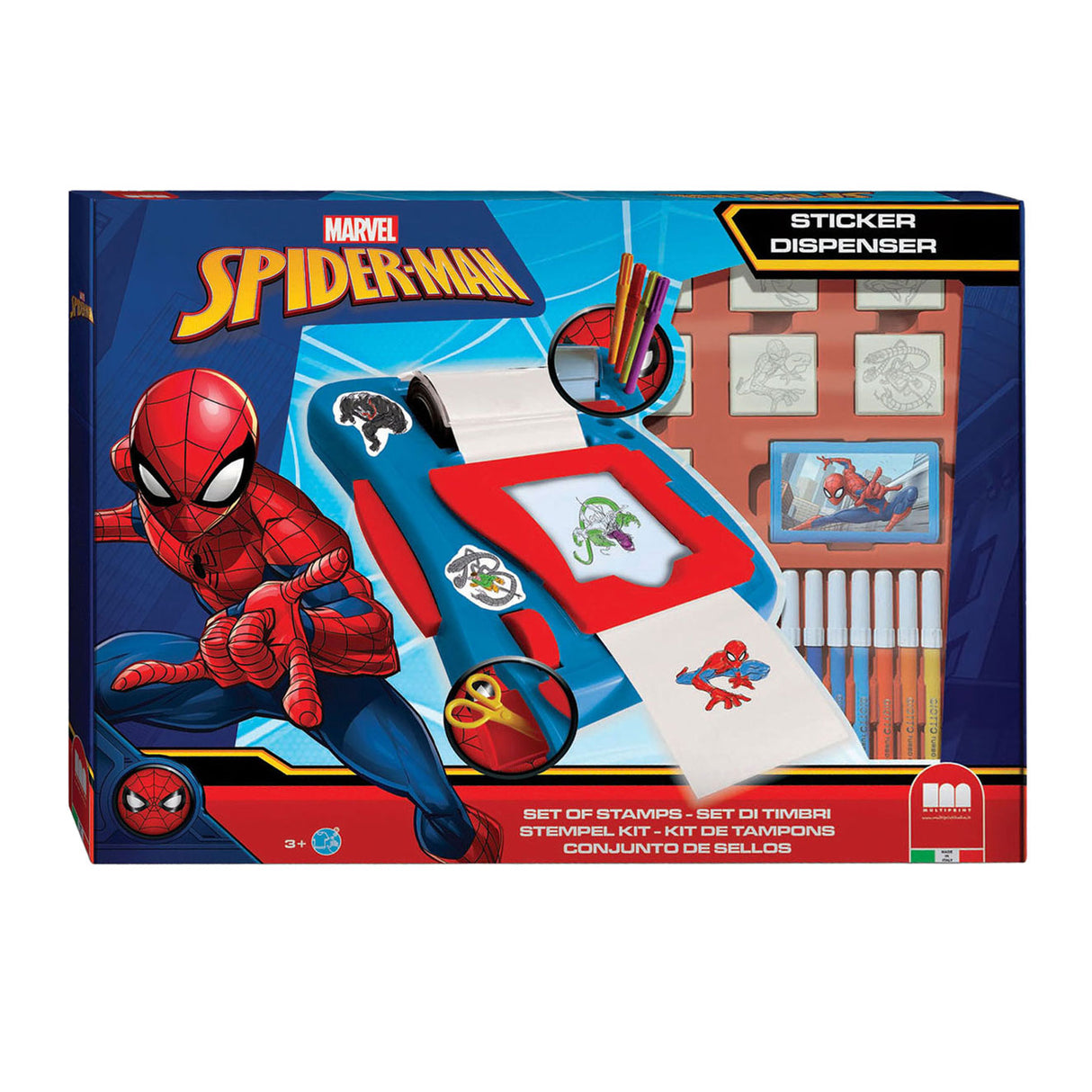 Multiprint spiderman stickermachine set