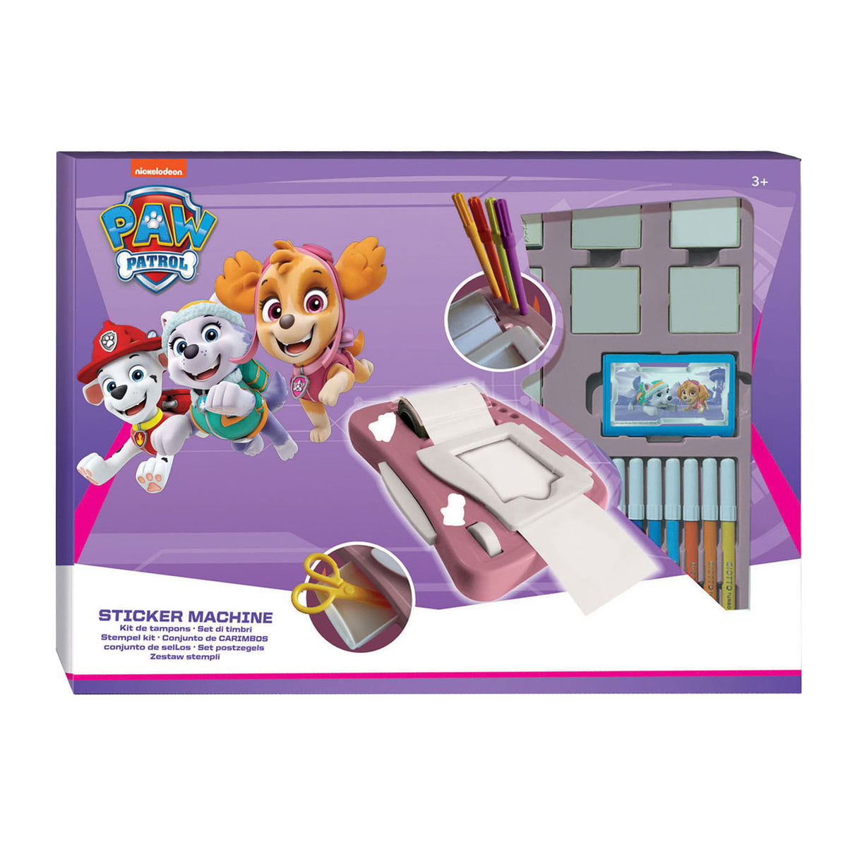 Multiprint paw patrol skye stickermachine set