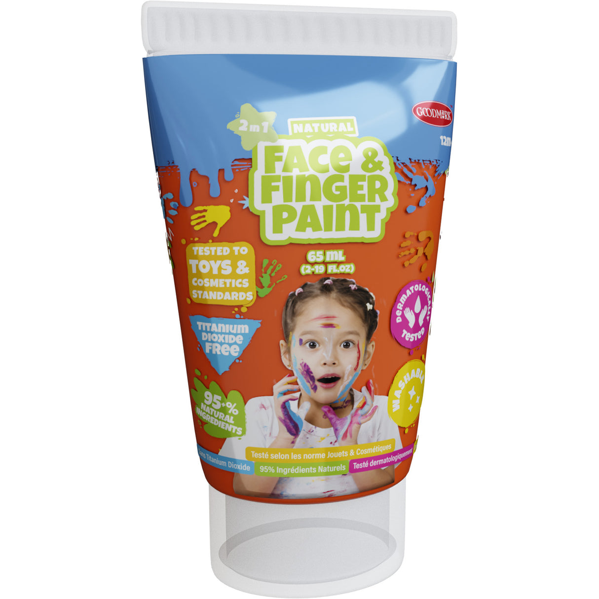 Boti natural face fingerpaint tube - oranje, 65ml