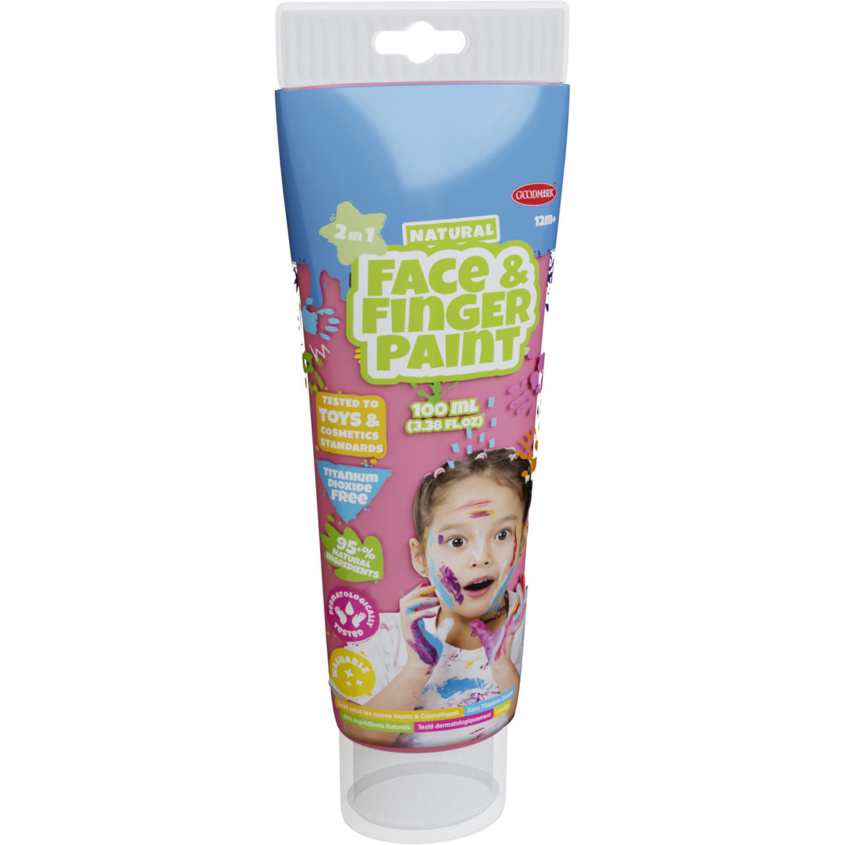 Boti natural face fingerpaint tube - roze, 100ml