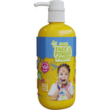 Natural face fingerpaint fles met pompje - geel, 1l - schmink