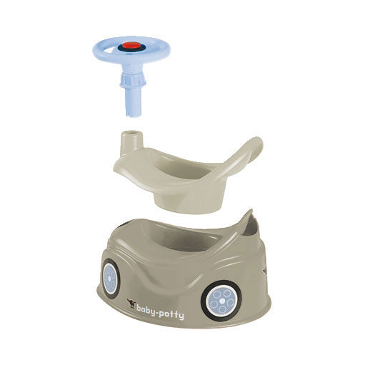 Big baby potty - plaspot - met stuur - grijs