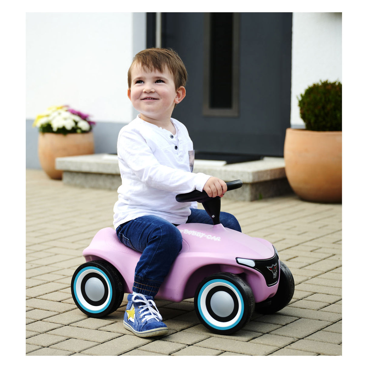 Big Bobby Car Neo Roze Loopauto