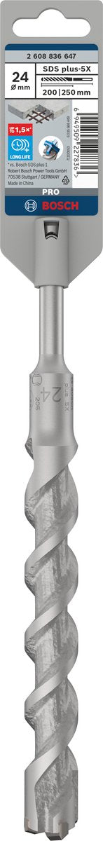 Bosch pro sds plus-5x hamerboor, 24 x 200 x 250 mm