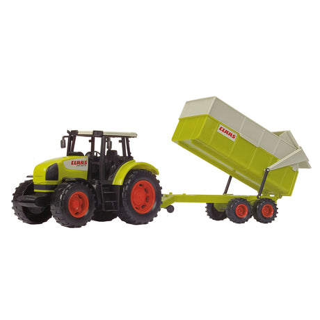 Dickie toys claas - tractor aanhangwagen - 57 cm - speelgoedvoertuig