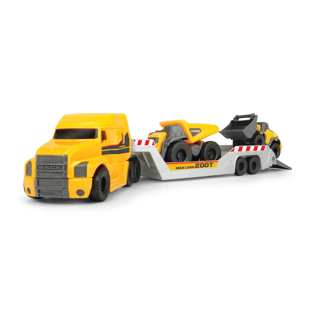Dickie volvo micro transporter met werkvoertuigen