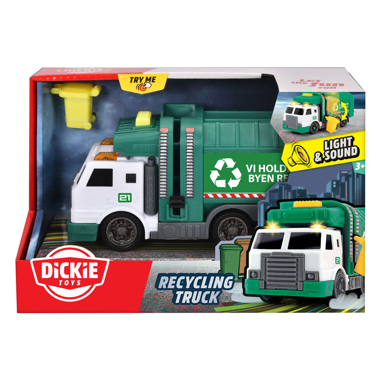 Dickie Recycléierte Camion mat Liicht an Toun