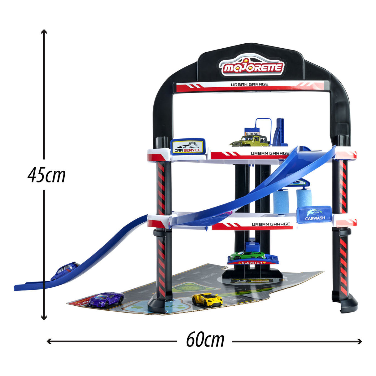 Majorette Urban Garage met 5 Auto's