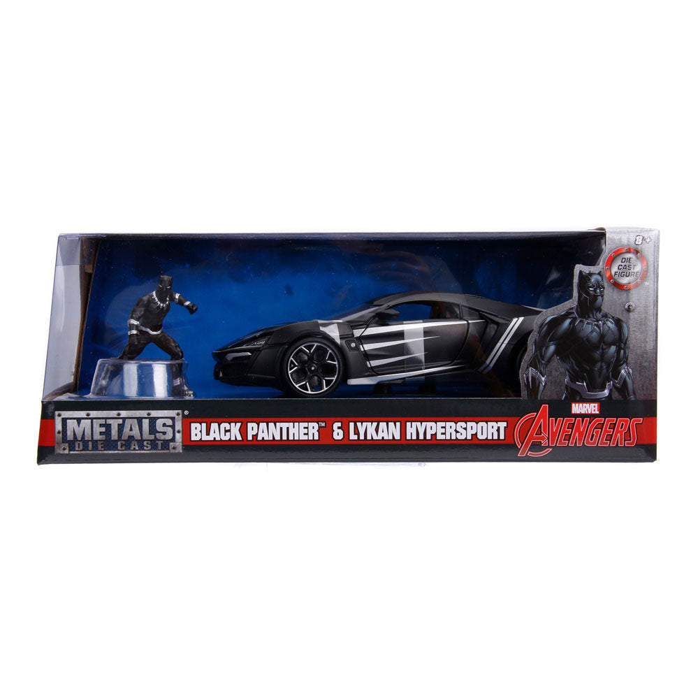 Jada Toys Jada Die-Cast Avengers Black Panther met Auto 1:24