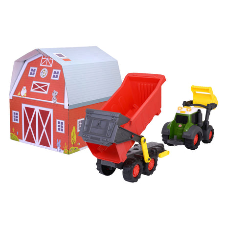 Dickie toys abc fendti farm trailer 65 cm -licht geluid - speelgoedvoertuig
