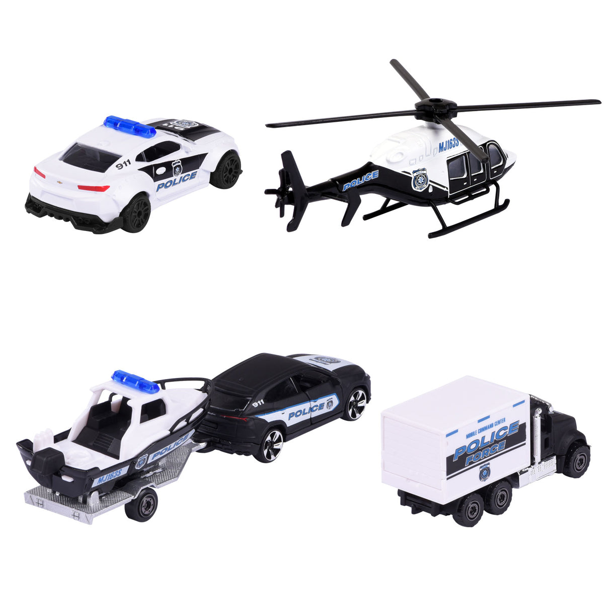 Majorette Police Force Auto's Giftpack, 4st.