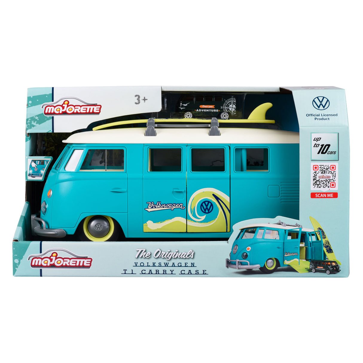 Majorette VW The Originals T1 Draagkoffer met 1 Auto