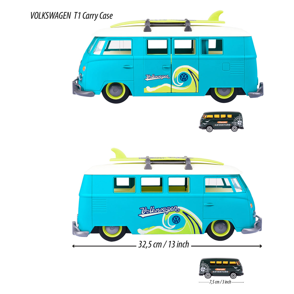 Majorette VW The Originals T1 Draagkoffer met 1 Auto