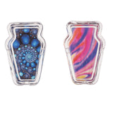 Ootb glazen asbak glow in the dark 12x8cm