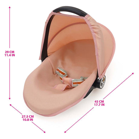 509 crew - 3-in-1 poppenautostoel - roze
