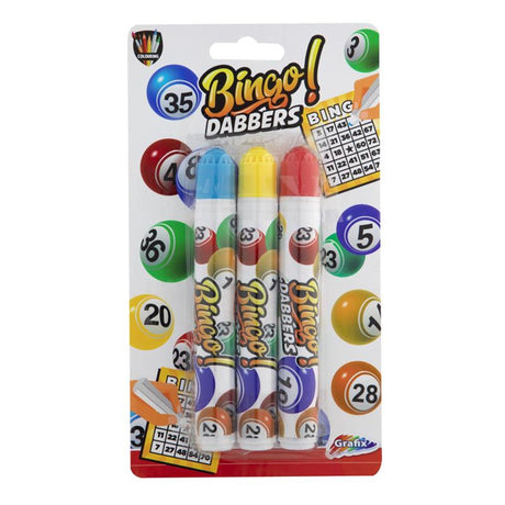 Grafix 3 bingo dabbers op kaart