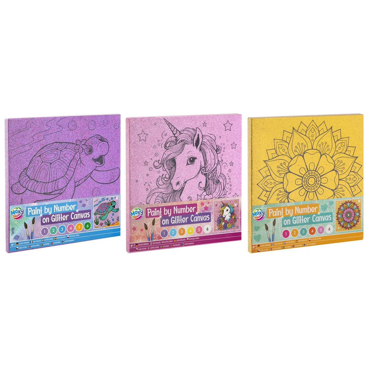 Grafix moxy schilderen op nummer glitter