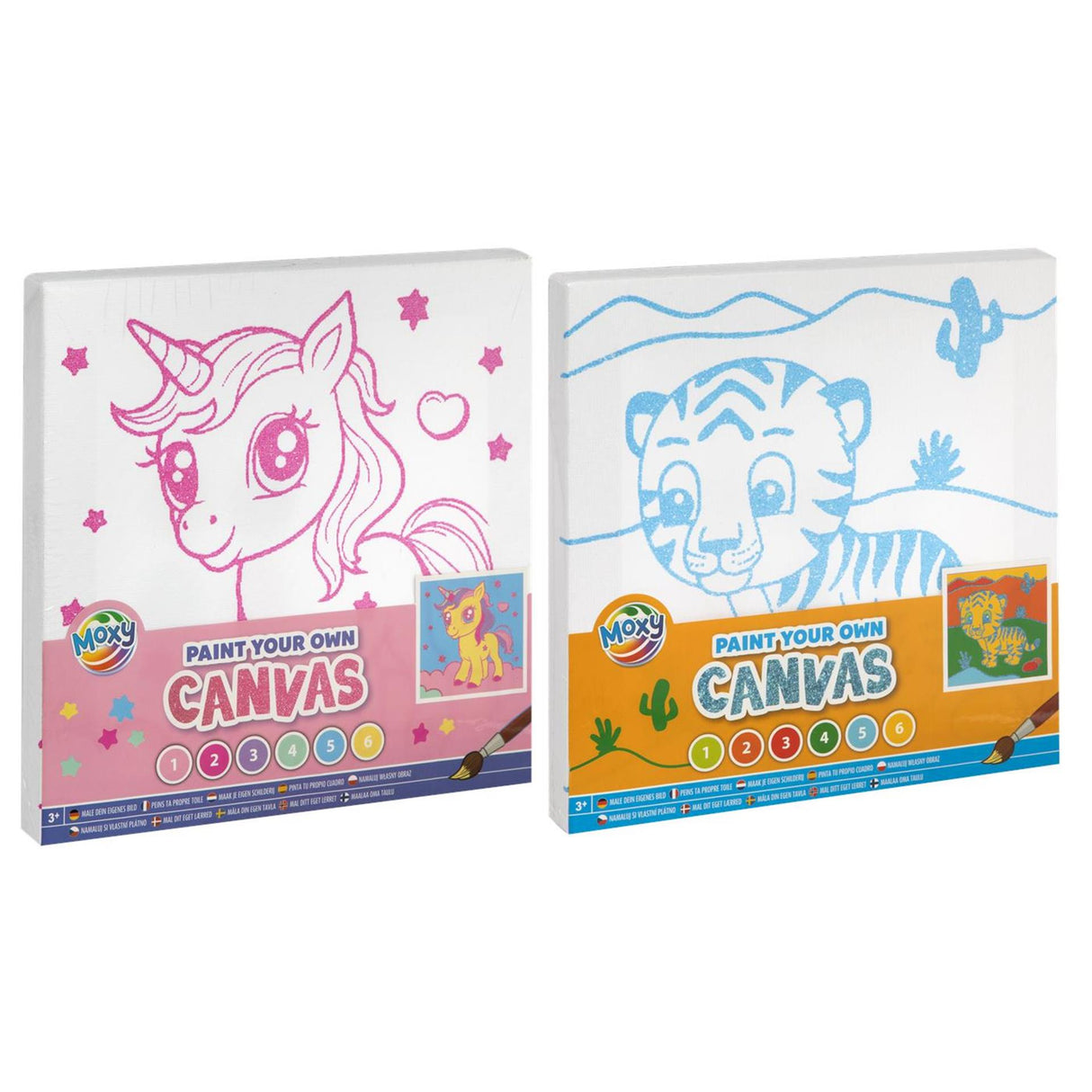 Moxy verf je eigen canvas 19,5x19,5cm