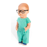 Helies Poppen Dokter Outfit mat Stethoskop, 38-45 cm