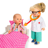 Helies Poppen Dokter Outfit mat Stethoskop, 38-45 cm