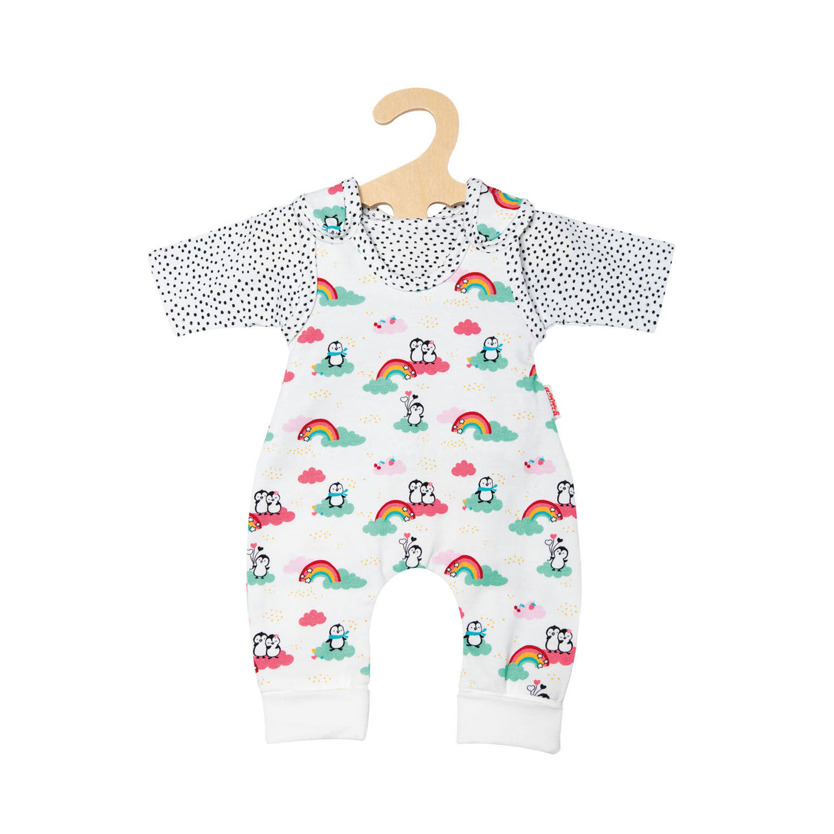 Poppen Romper Pinguin met T-Shirt, 28-35 cm