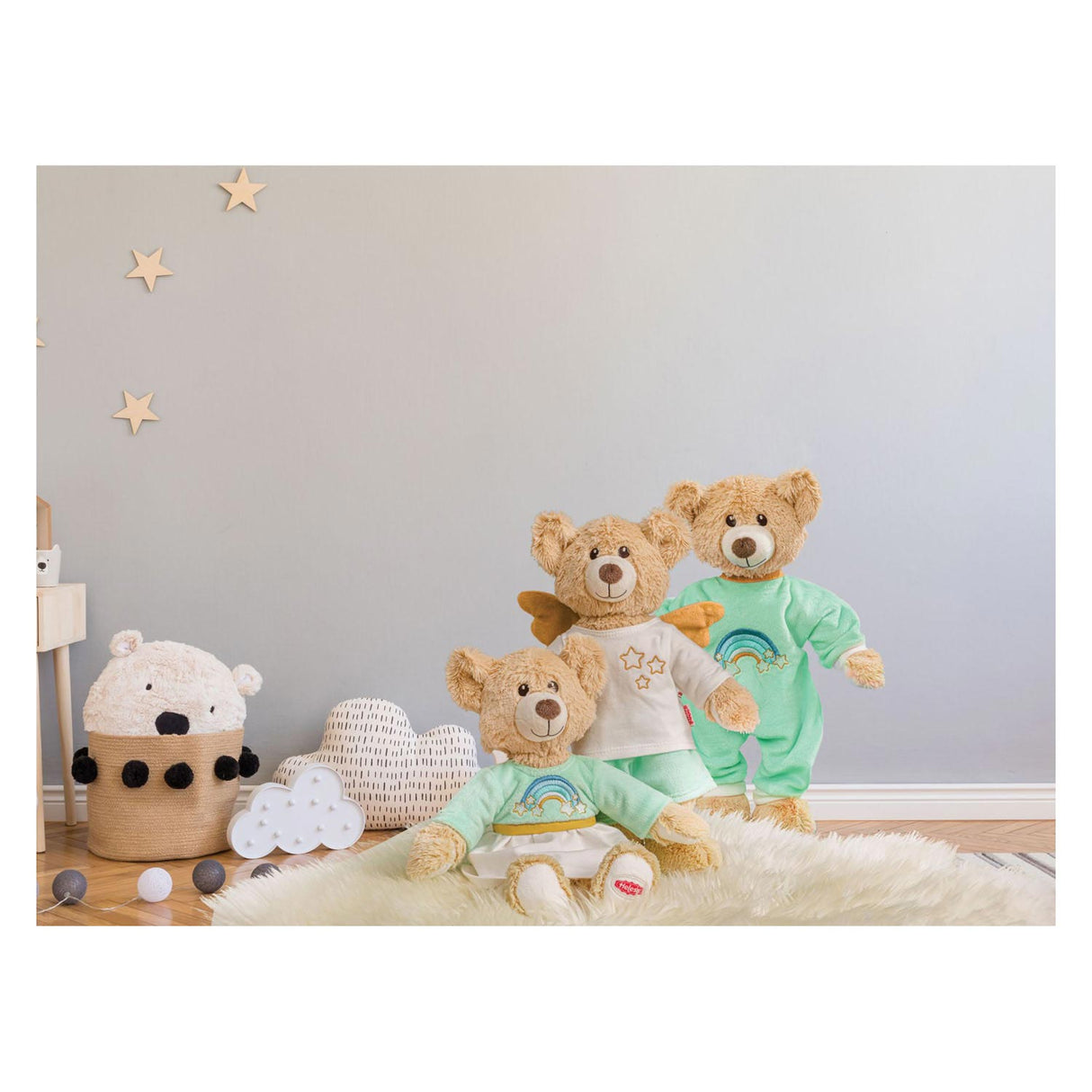 Heless Knuffel Pluche Teddy Rainbow, 22cm