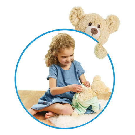 Heless knuffel pluche teddy rainbow, 22cm