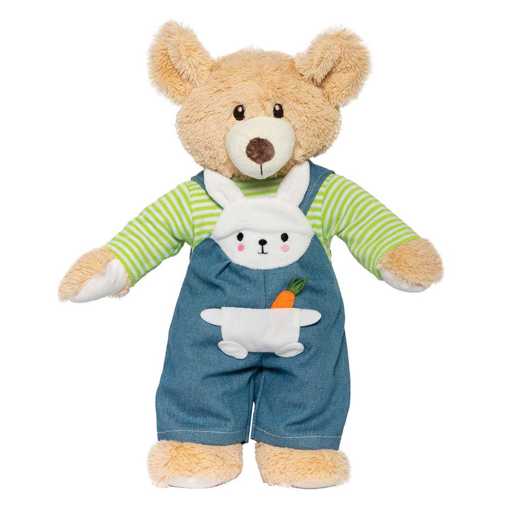 Heless Poppen Tuinbroek met Gestreept Shirt Bunny Lou, 35-45 cm