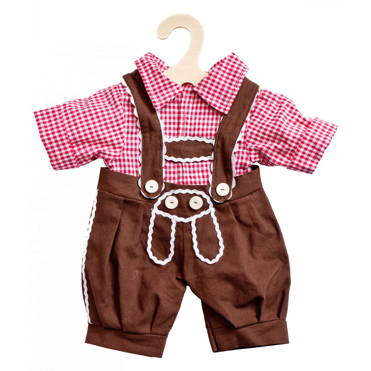 Heless Poppen Traditionele Broek en Shirt, maat 28-35cm