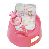 Heless poppenpotje met accessoires roze - 15cm