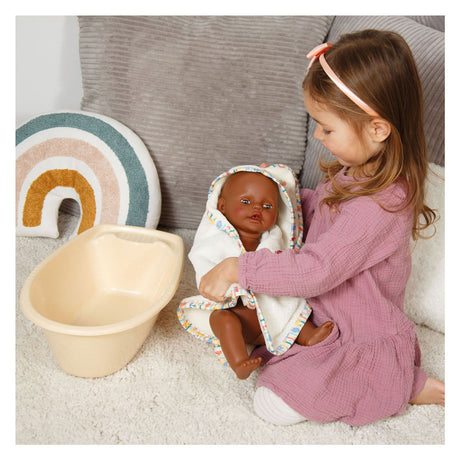 Heless poppenbadset met accessoires beige