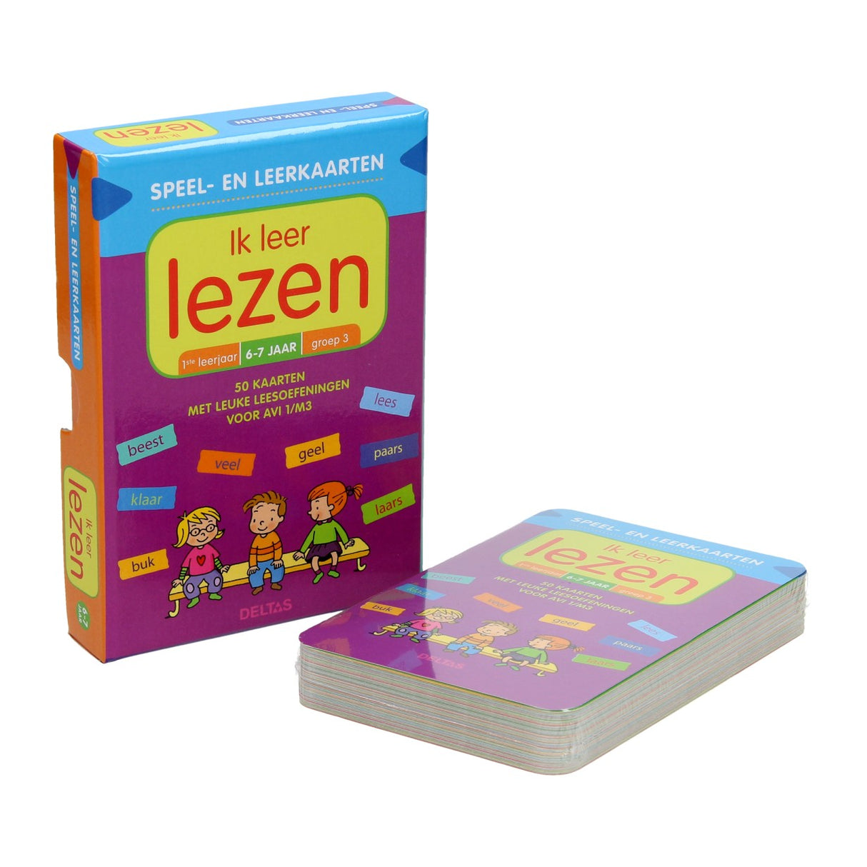 Deltas speelen leerkaarten ik leer lezen, groep 3