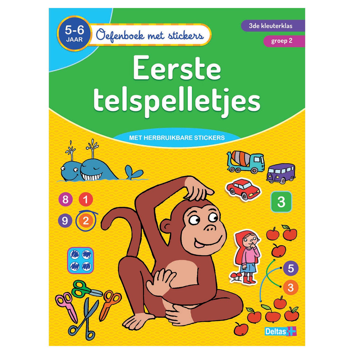 Deltas Oefenboek met Stickers Eerste Telspelletjes (5-6 jaar)