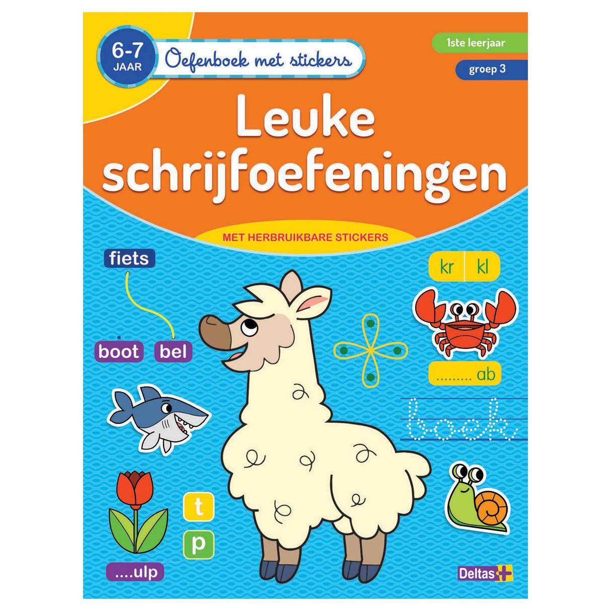 Deltas Oefenboek met Stickers Leuke Schrijfoefeningen (6-7 jaar)