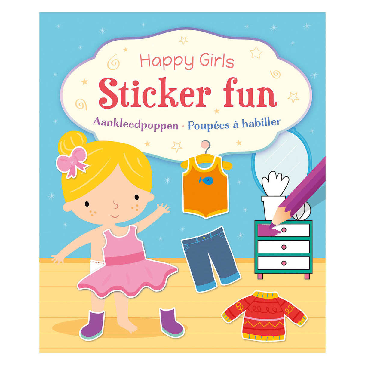 Deltas happy girls sticker fun - aankleedpoppen