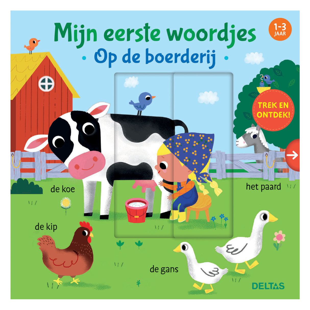 Deltas mijn eerste woordjes kartonboek - op de boerderij (1-3 j.)