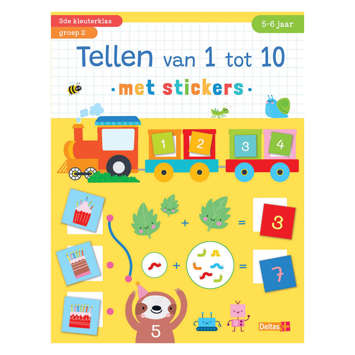 Deltas Tellen van 1 Tot 10 met Stickers (5-6 j.)