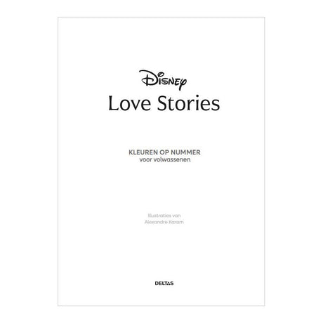 Deltas disney love stories - kleuren op nummer voor volwassenen