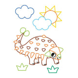 Deltas kleur- en stickerpret - lieve dino's